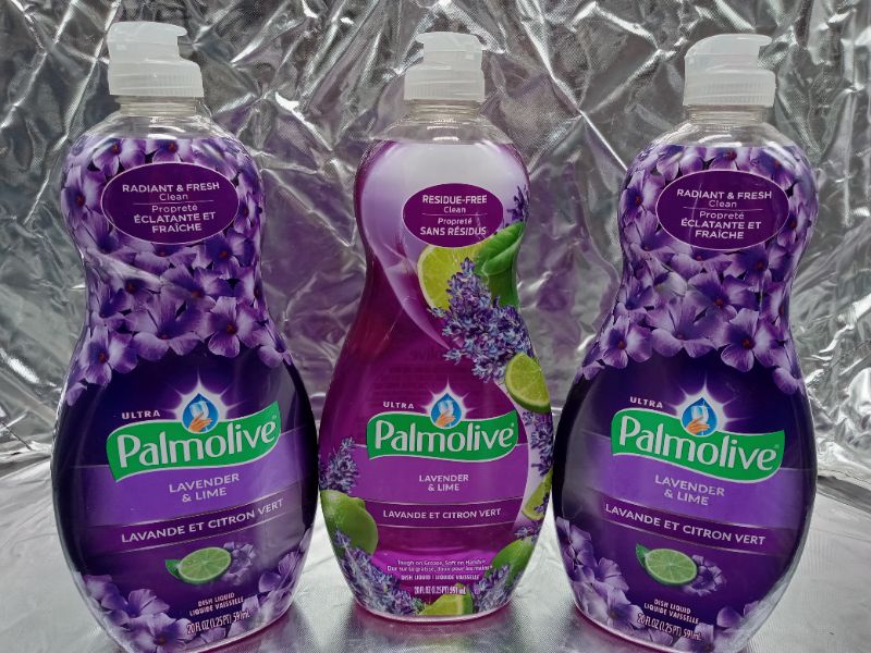 Photo 2 of (3 pack) Palmolive Ultra Liquid Dish Soap, Lavender and Lime - 20 Fluid Ounce