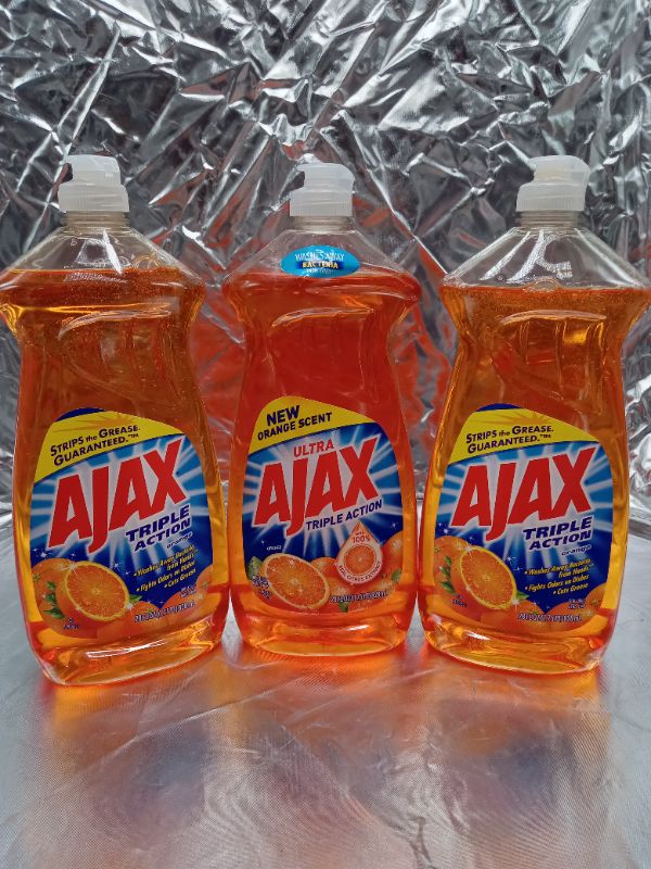 Photo 1 of Ajax Ultra Triple Action Orange Dish Soap, 28 Fl Oz, Pack of 3