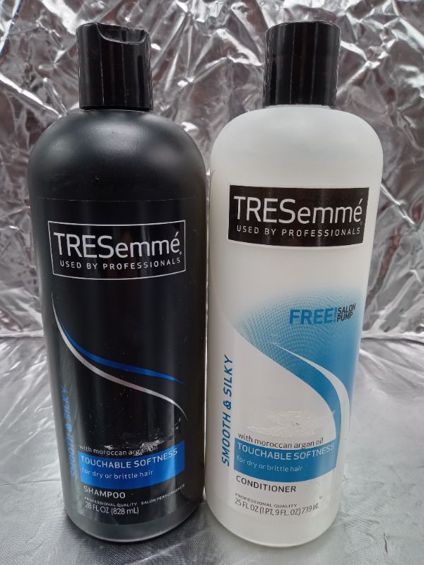 Photo 1 of TRESemmé Touchable Softness Anti Frizz Smooth & Silky 28oz Shampoo and 25oz Conditioner Set