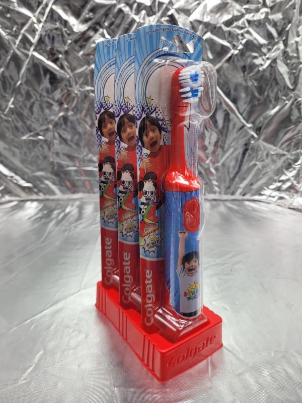 Photo 2 of (3 Pack) Colgate Kids Battery Powered Toothbrush, Ryan's World