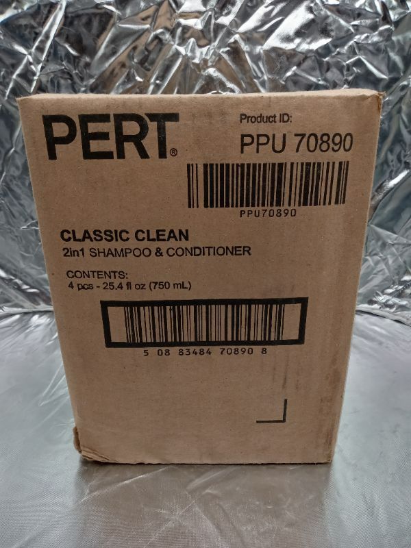 Photo 3 of PERT Classic Clean 2 in 1 Shampoo & Conditioner for Normal Hair Pack of 4
