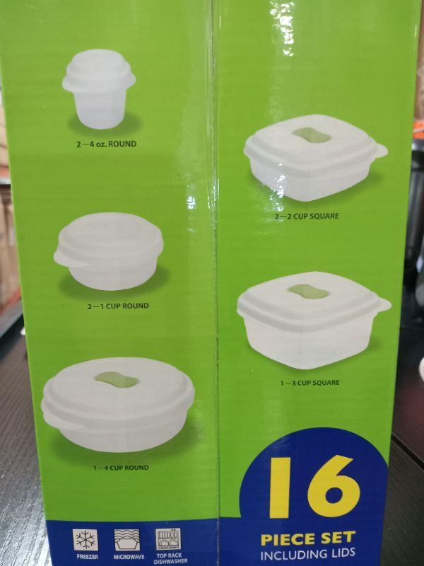Photo 2 of  Reynolds Casuals 16-Piece Food Storage Containers with Lids and Steam Vents, Microwave, Freezer and Dishwasher Safe, White