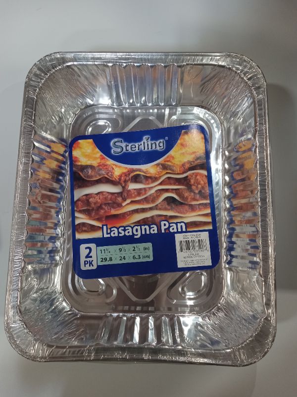 Photo 1 of (10 count) Sterling Disposable Lasagna Pan 11 3/4in X 9 1/2in X 2 1/2in 