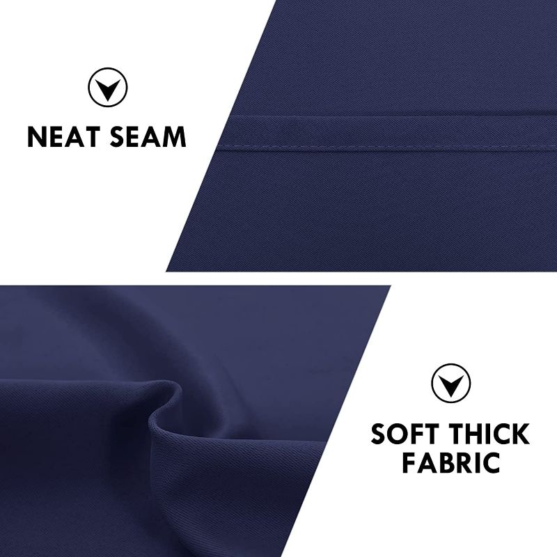 Photo 3 of Blackout Curtains – Thermal Insulated, Energy Saving & Noise Reducing Bedroom and Living Room Curtains (navy blue)