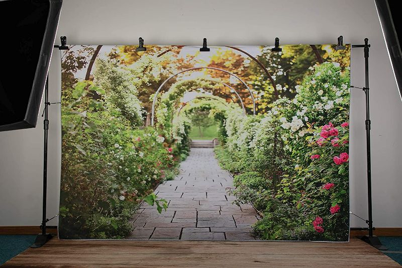 Photo 2 of Kate 7x5ft Spring Garden Photography Backdrop Wedding Portrait Backdrop Flower Path Photo Background