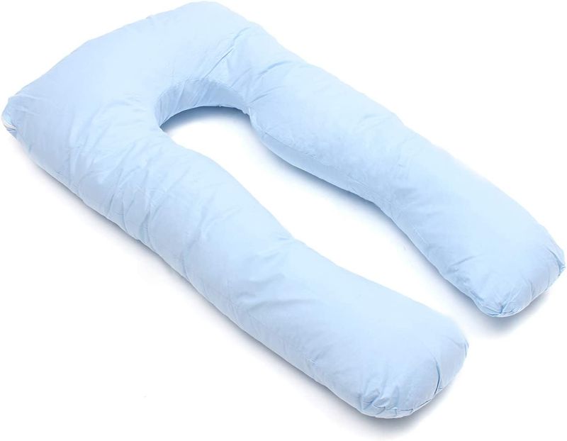 Photo 1 of Full Body Giant Pregnancy U Shape Pillow for Maternity and Pregnant Women, Blue (Blue)