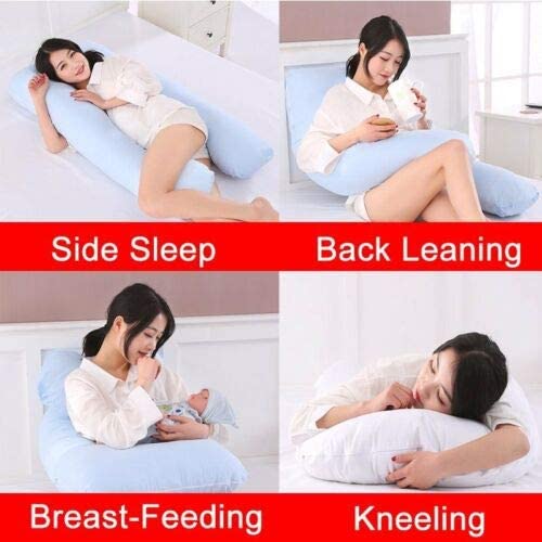 Photo 2 of Full Body Giant Pregnancy U Shape Pillow for Maternity and Pregnant Women, Blue (Blue)