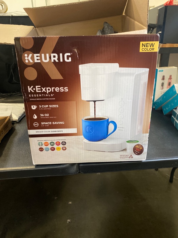 Photo 2 of Keurig K-Express Essentials Cloud White Single-Serve K-Cup Pod Coffee Maker