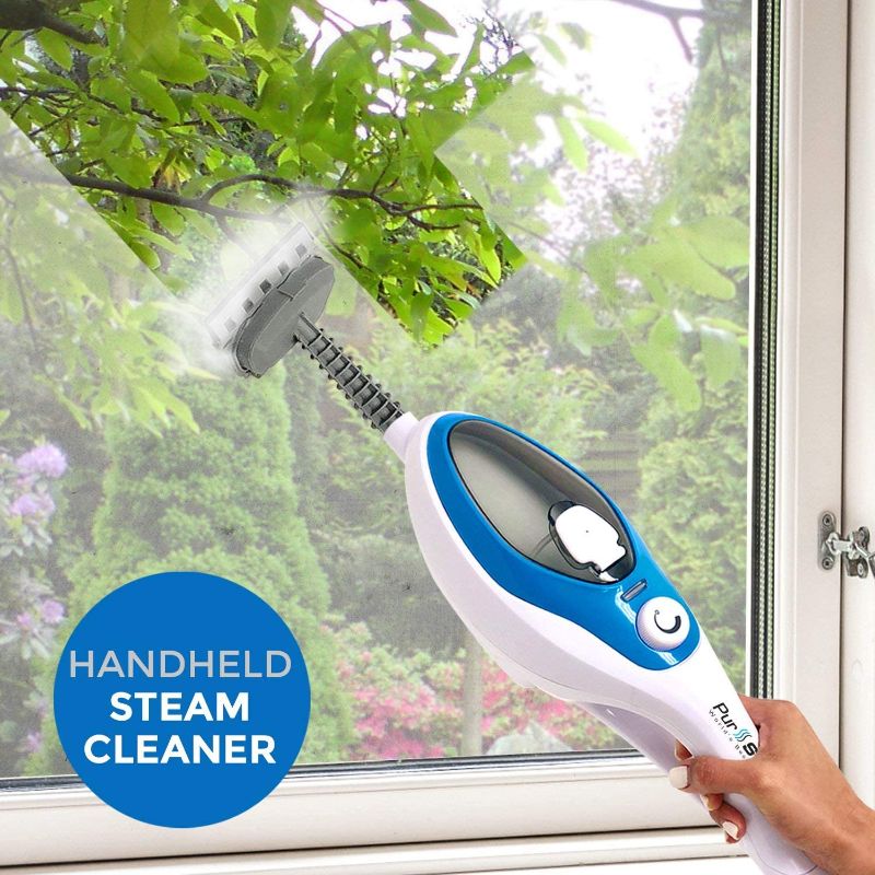 Photo 2 of PurSteam Steam Mop Cleaner 10-in-1 with Convenient Detachable Handheld Unit, Laminate/Hardwood/Tiles/Carpet Kitchen - Garment - Clothes - Pet Friendly Steamer Whole House Multipurpose Use