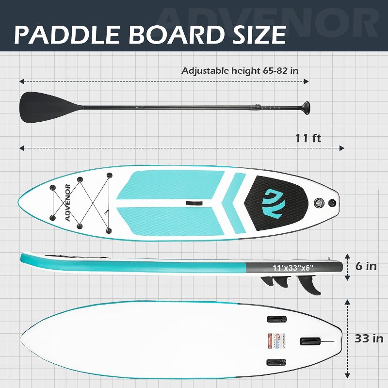 Photo 1 of Urikar Inflatable Paddleboard with Premium Accessories Set-Pump, Carrier, Waterproof Dry Bag