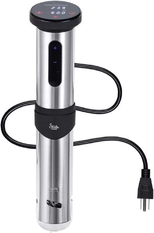 Photo 1 of (BLACK) Monoprice Sous Vide Immersion Cooker 1100W - Black/Silver With Adjustable Clamp, Quite Motor, and Simple Controls - From Strata Home Collection