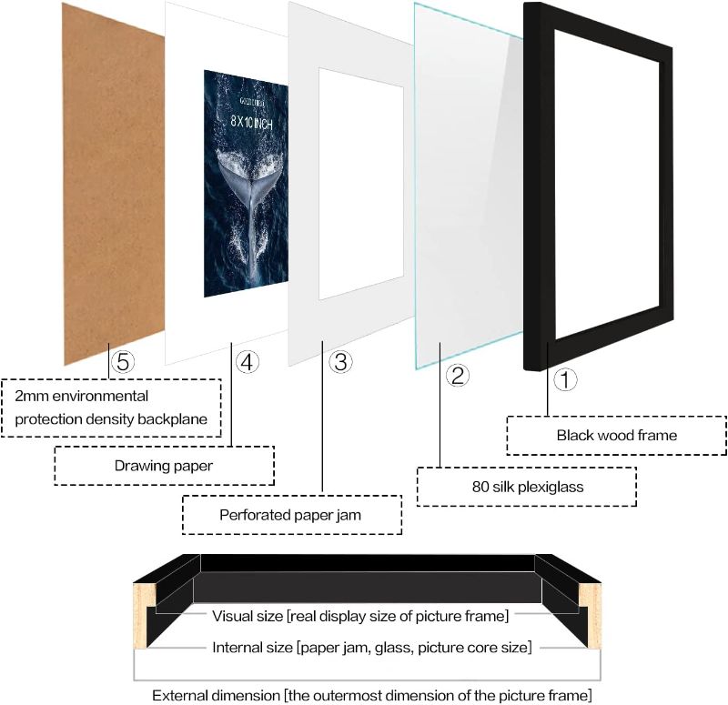 Photo 2 of GOLDCJBRO 12x16 Inch Picture Frames?Set of 3 Wooden Picture Frames, Photo Frames Bulk for Wall or Tabletop Display Decoration, (WHITE) 