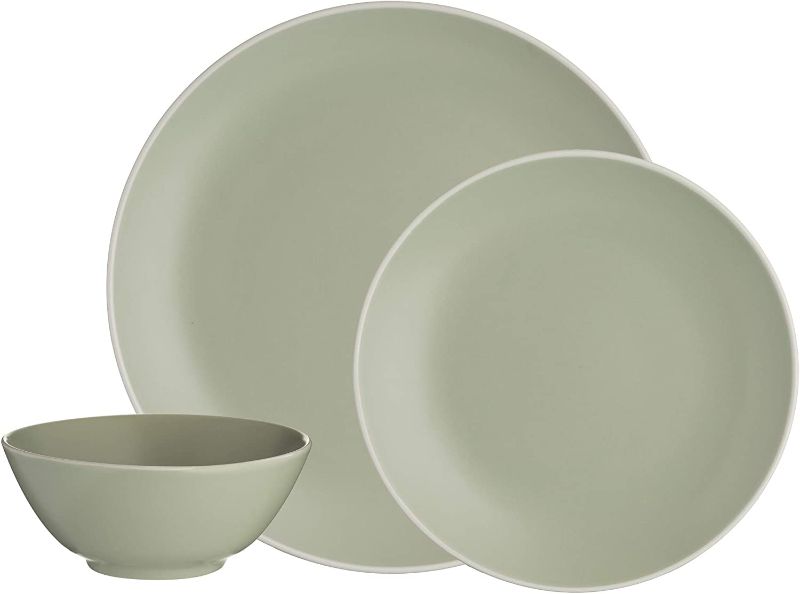 Photo 1 of Mason Cash Classic Collection Green 12 Piece Dinner Set, Stoneware