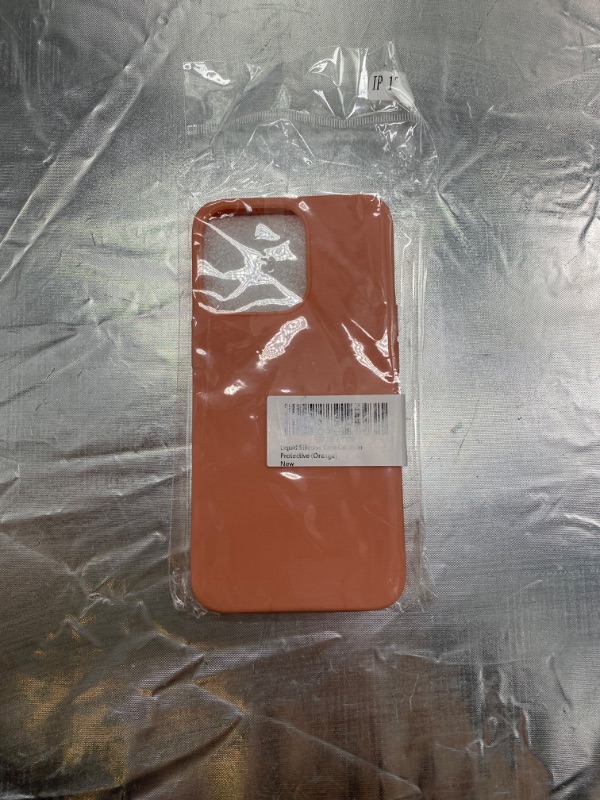Photo 2 of Phone 13 Pro Orange Case 6.1” (2021), Liquid Silicone Slim Shockproof Phone Case Cover, Soft Anti-Scratch Microfiber Lining, Matte Orange, Protective Compatible with iPhone 13 Pro - Orange