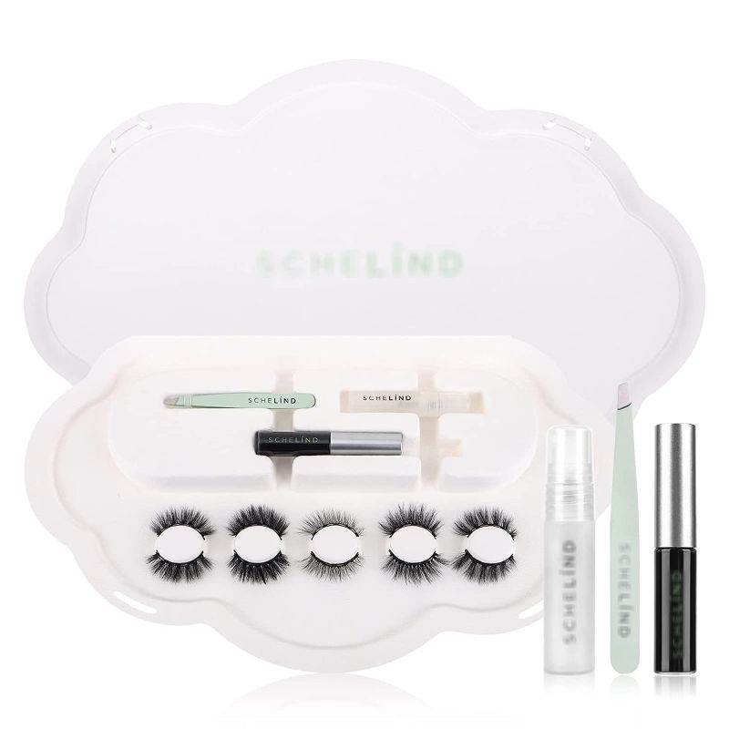 Photo 1 of Magnetic Eyelashes Kit, SCHELIND Magnetic Eyelashes Natural Look Fluffy Mink Lashes 3D Mink Eyelashes Handmade Soft 5 Pairs & Magnet Liquid Eyeliner&Eyelash Glue Remover & Applicator for Eyelashes(SY02