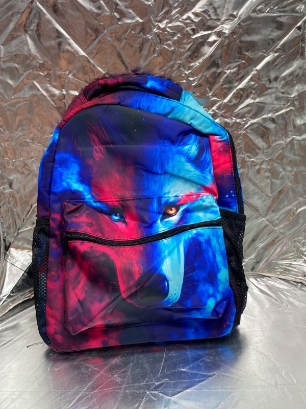Photo 2 of School Bag Bookbag Good Quality Backpack “WOLF” Boys Girls Bag 3D CARTOON
