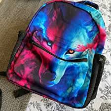 Photo 1 of School Bag Bookbag Good Quality Backpack “WOLF” Boys Girls Bag 3D CARTOON