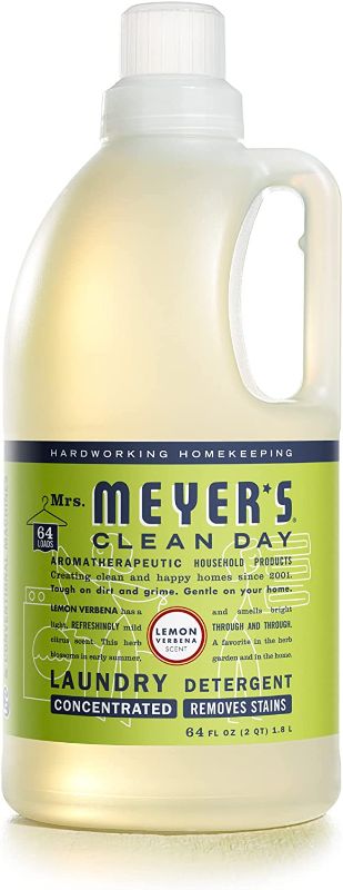 Photo 1 of Mrs. Meyer's Liquid Laundry Detergent, Biodegradable Formula Infused with Essential Oils, Lemon Verbena, 64 oz (64 Loads) 2 pack