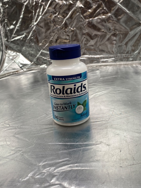 Photo 2 of Rolaids Antacid/Dietary Supplement Chewable Tablets Mint - 96 ct