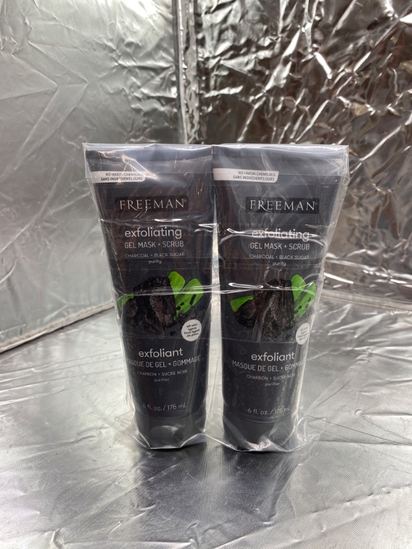 Photo 2 of FREEMAN Polishing Charcoal & Black Sugar Facial Gel Mask, Purifies Skin, Not Over-Drying, Polishing Face Mask, Exfoliating, Removes Dead Skin, Skin Types, 6 fl.oz./ 175 mL Tube 2 PACK
Visit the FREEMAN Store