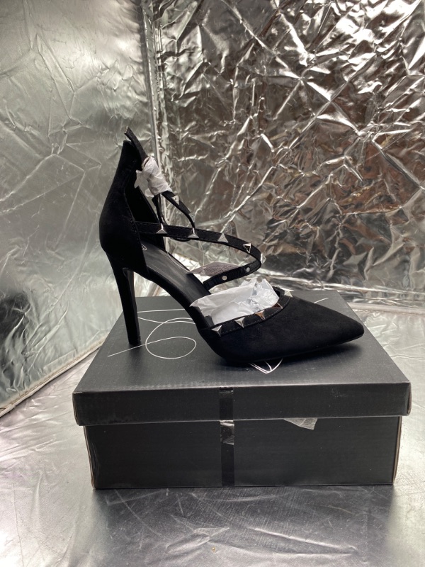 Photo 1 of  Women's Pointed Toe Pumps Studded Ankle Straps High Heel 4" Stiletto Sexy Dress Shoes for Wedding Evening Party size 6