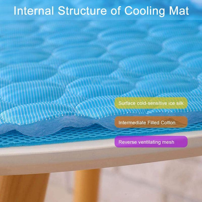 Photo 3 of Pet Cooling Mat for Dogs Cats-Ice Silk Dog Cooling Mats, Summer Dog Cooling Pads, Dog Crate Mat Cat Cooling Mat, Portable & Washable Pet Cooling Blanket for Kennel/Sofa/Bed/Floor/Car Seats
