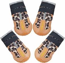 Photo 1 of Dog Shoes for Large Dogs Boots, Waterproof Dog Booties for Hardwood Floors, Outdoor Paw Protector with Reflective Strips for Hot Pavement Winter Snow Hiking Booties 4PCS/Set