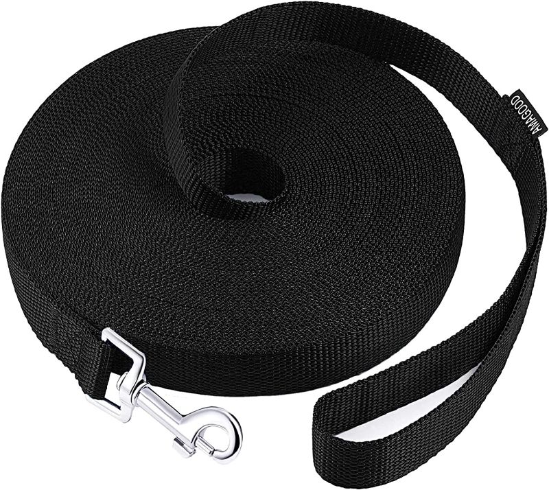 Photo 1 of Dog/Puppy Obedience Recall Training Agility Lead-15 ft 20 ft 30 ft 50 ft Long Leash-for Dog Training,Tie Out,Play,Safety,Camping (50 feet, Black)