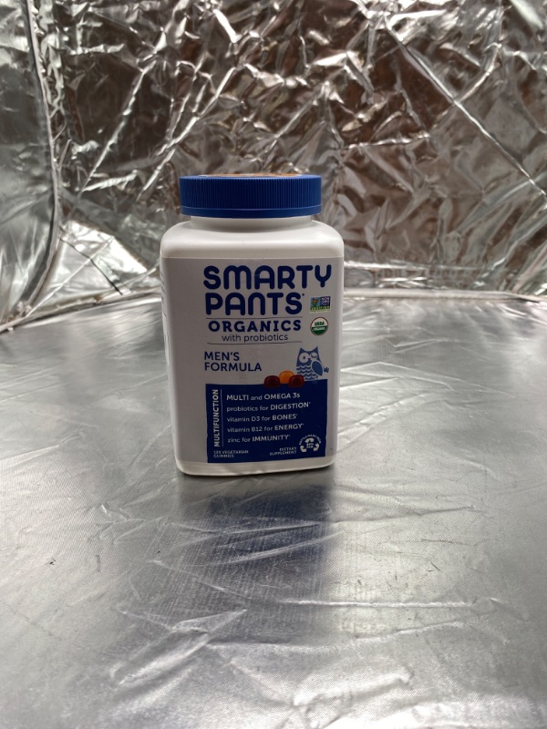 Photo 2 of SmartyPants Organic Mens Multivitamins, Daily Gummy Vitamins: Probiotics, Vitamins C, D3, B12, Zinc & Omega 3 for Immune Support, Digestive Health, Energy, & Bone Health, 120 Gummies, 30 Day Supply Organic Mens Gummy