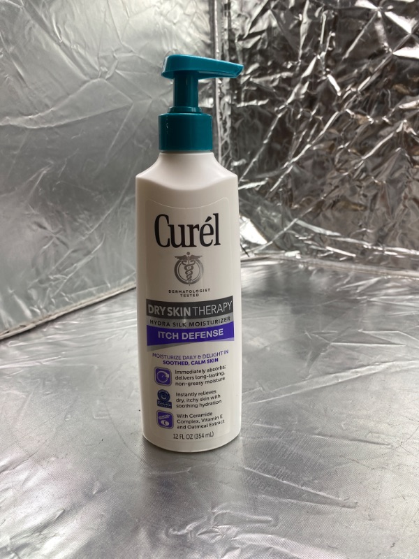Photo 1 of Curel Dry Skin Therapy Itch Defense Body Lotion, Hydrasilk Moisturizer, Advanced Ceramide Complex - 12 fl oz