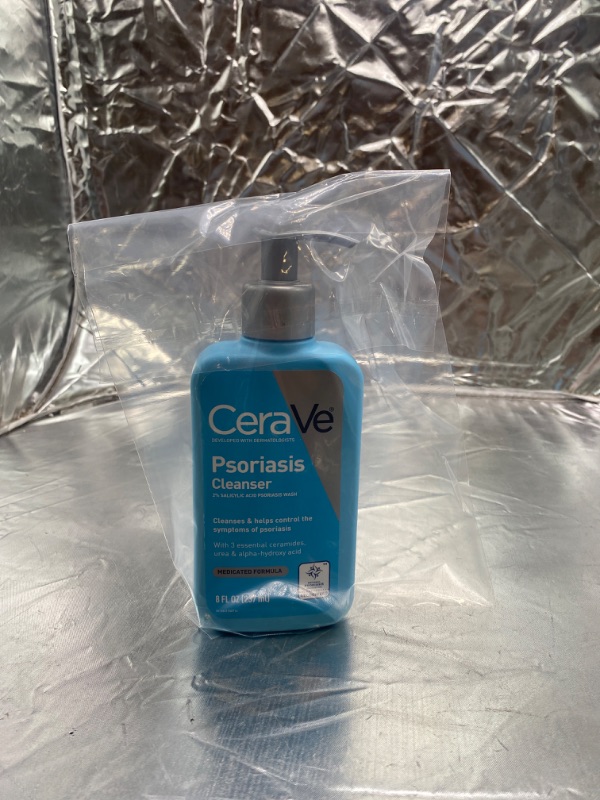 Photo 2 of CeraVe Cleanser for Psoriasis Treatment | With Salicylic Acid for Dry Skin Itch Relief & Latic Acid for Exfoliation | Fragrance Free & Allergy Tested | 8 Ounce
