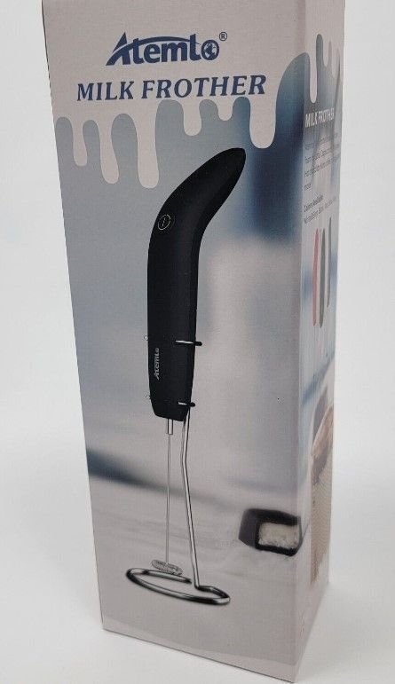 Photo 1 of Electric Milk Frother Handheld Foam Maker for Lattes Csppuccino Battery Powered