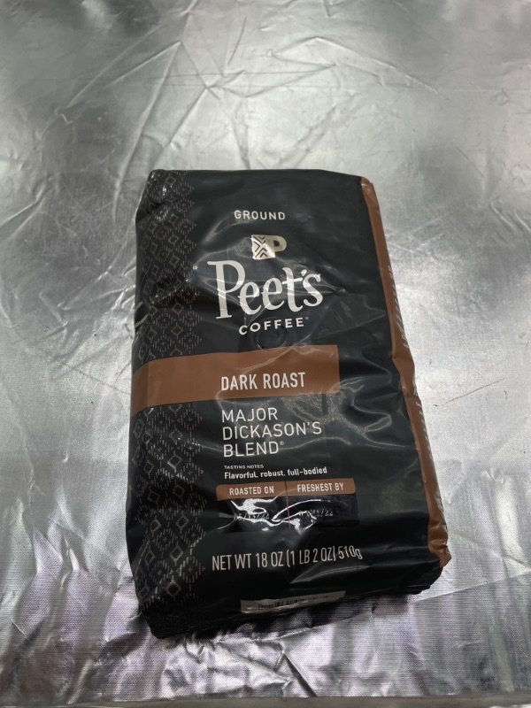 Photo 2 of Peet's Coffee, Dark Roast Ground Coffee - Major Dickason's Blend 18 Ounce Bag Major Dickason's 18 Ounce (Pack of 1)