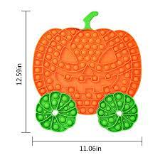 Photo 2 of Pumpkin Cart Pop Fidgets Popper it Flexible Puzzle Toy Push Popping Bubble Sensory Squeezing Toy for Halloween Fidget Gift Kid’s , Stress Relieving Game