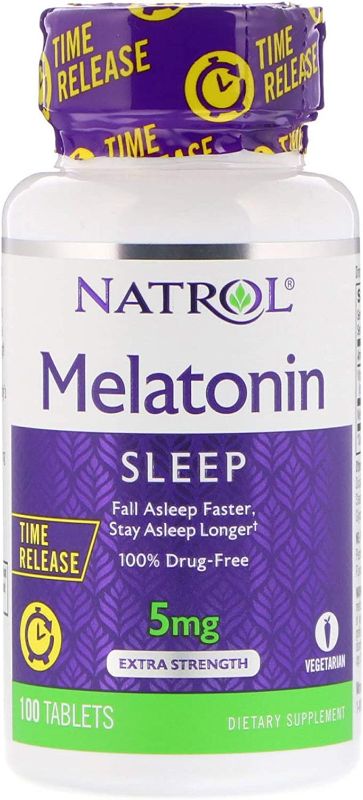 Photo 1 of Melatonin Time Release By Natrol - 100 Tablets