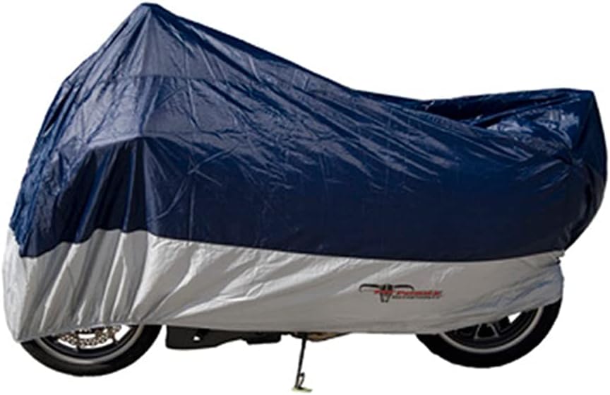Photo 1 of Pit Posse PP3159L Universal Waterproof Motorcycle Cover Large (86.6") Compatible with Honda Harley Yamaha Sport Bike - Heavy Duty Outdoor Storage Protection Rain Dust UV Sun - Includes Storage Bag