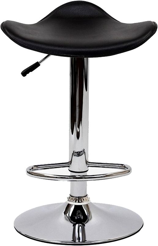Photo 2 of 4 pack BROWN Saddle Bar Stool in Black color a little different then stock photo
