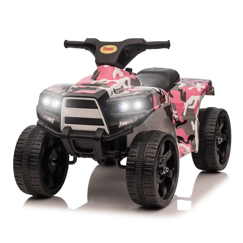 Photo 1 of TOBBI Ride on ATV Four Wheeler for Kids 1-3, Electric 4 Wheeler ATV Quad Ride On Car Toy with LED Headlights,Horn, Speed Indicator Pink Camouflage 