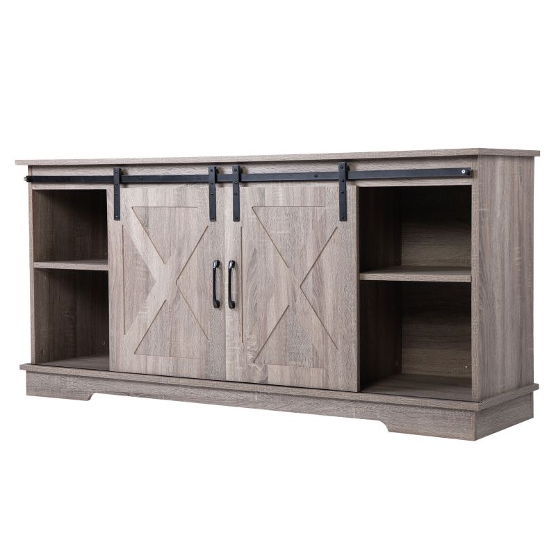 Photo 1 of JAXPETY LOTOLE Modern TV Stand Cabinet Media Console Entertainment Center Unit Shelves