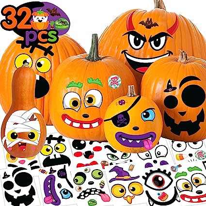 Photo 2 of Halloween Bundle: Witch Hat, Stress Toys, Pumpkin Face Stickers, Halloween Signs