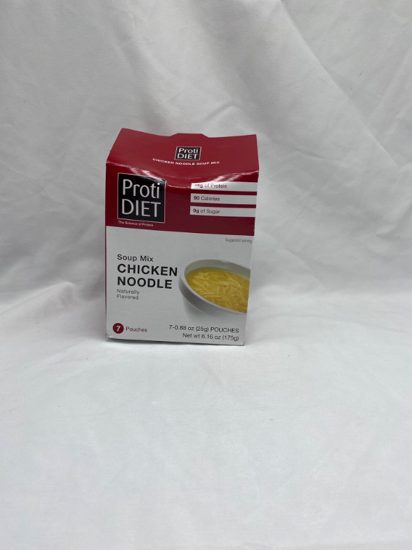 Photo 2 of ProtiDIET Chicken Noodle Soup (7 Pouches), High Protein, Delicious Chicken Noodle Soup Mix, No Sugar Meal Replacement, No Trans Fat, 15G Protein, 90 Calories 6.2 oz