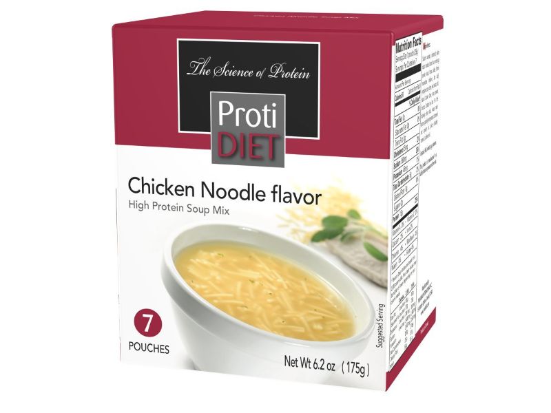 Photo 1 of ProtiDIET Chicken Noodle Soup (7 Pouches), High Protein, Delicious Chicken Noodle Soup Mix, No Sugar Meal Replacement, No Trans Fat, 15G Protein, 90 Calories 6.2 oz