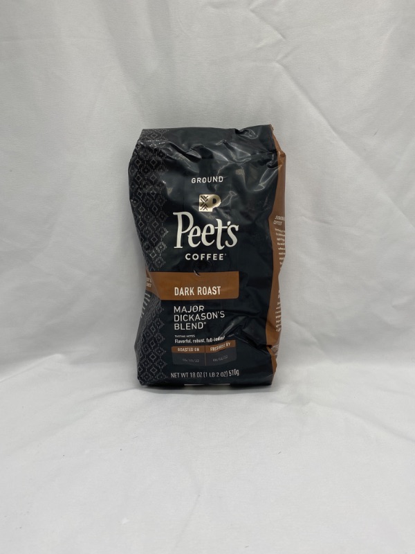 Photo 2 of Peet's Coffee, Dark Roast Ground Coffee - Major Dickason's Blend 18 Ounce Bag Major Dickason's 18 Ounce (Pack of 1)