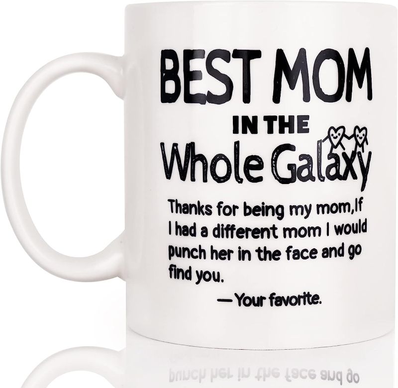 Photo 1 of Mom Mug Funny Coffee Mug -Mom Birthday Gifts from Daughter- Unique Mothers Day Gifts -White 11oz Coffee Cups Ceramic- Christmas, Thanksgiving Present for Mom -Cute Novelty Cup for Women-Best Mom Ever