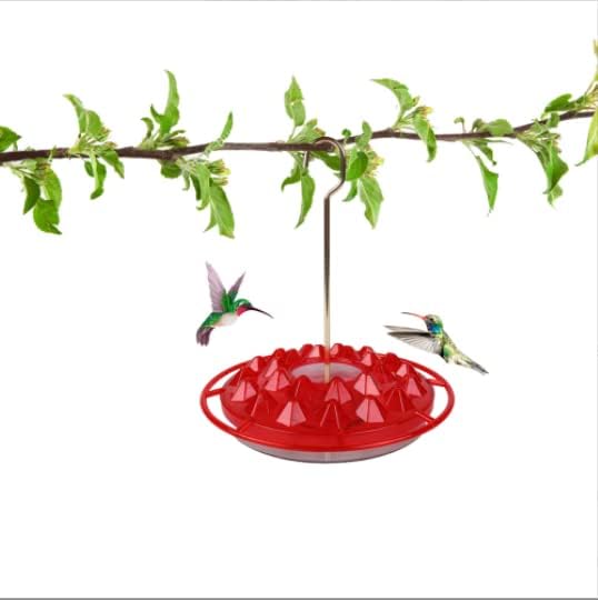 Photo 1 of 2022 New Hummingbird Feeder with Ant Moat, Best Hummingbird Feeder, with 25 Feeding Ports Unique Perch and Built-in Moat for Outdoor Hanging Yard Garden Decor, Easy to Fill and Clean (2pcs Red)