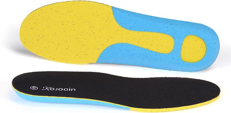 Photo 1 of KOJOOIN Sport Athletic Shoe Insoles, Shoe Inserts Men Women Unisex Comfort Insoles for Sneakers Running Shoes for Active Sports Walking Running Training Hiking (2 pcs)