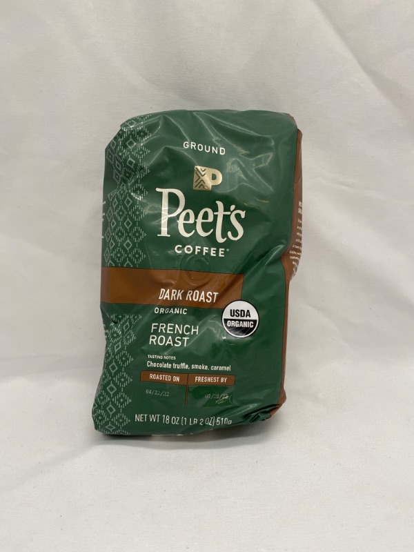 Photo 2 of Peet's Coffee Organic French Roast, Dark Roast Ground Coffee, 18 oz Bag