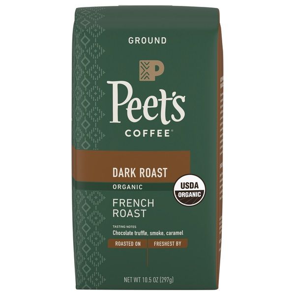 Photo 1 of Peet's Coffee Organic French Roast, Dark Roast Ground Coffee, 18 oz Bag