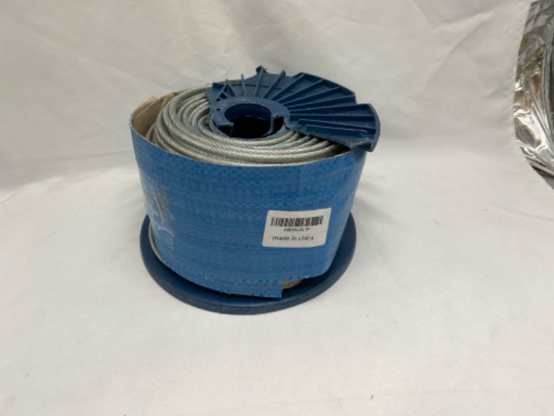 Photo 2 of Wire Rope, Vinyl Coated Aircraft Cable, 250-Feet-by-1/8-Inch Thru 3/16-Inch (PACKAGING DAMAGED, see photo for damage)