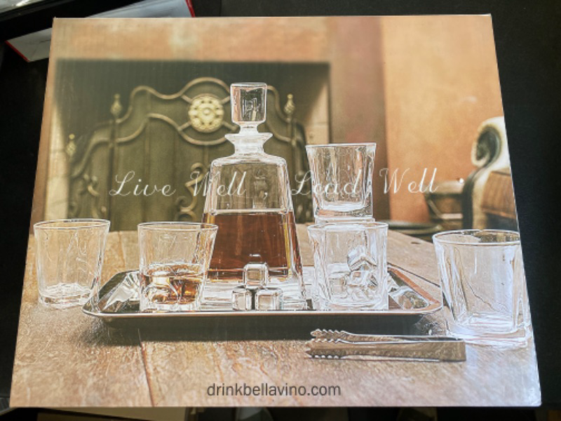 Photo 2 of Whiskey Decanter Set by Opul (10 Piece Set) - Includes Crystal Whiskey Glasses Set, Whiskey Stones, Stainless Steel Tray and Tongs - Elegantly Designed to Last the Test of Time